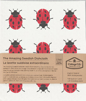 Ladybug Swedish Dish Towel