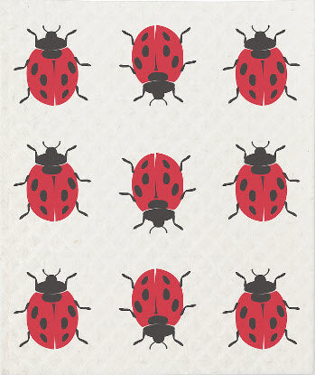 Ladybug Swedish Dish Towel 1