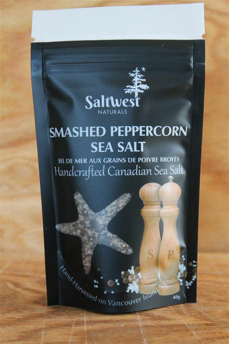 Saltwest Naturals -  Smashed Peppercorn and Seas Salt Blend (40g)