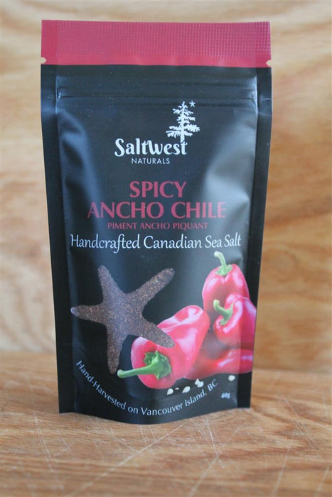 Saltwest Naturals -  Spicy Ancho Chili Sea Salt (40g)