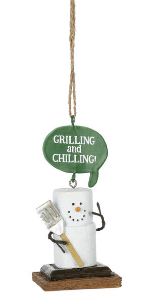 S'more Campfire Ornament "Grilling and Chilling"
