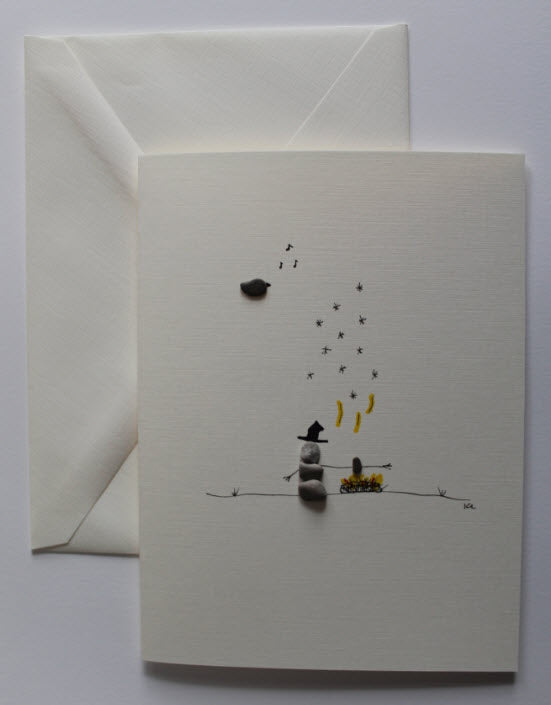 Grillin' Snowman Greeting Card